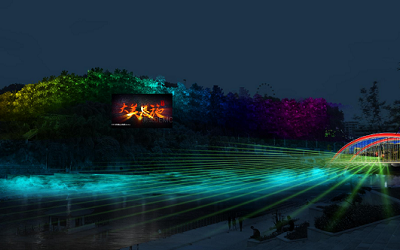 鼎立慧聯(lián)助力恩施州36周年慶燈光秀